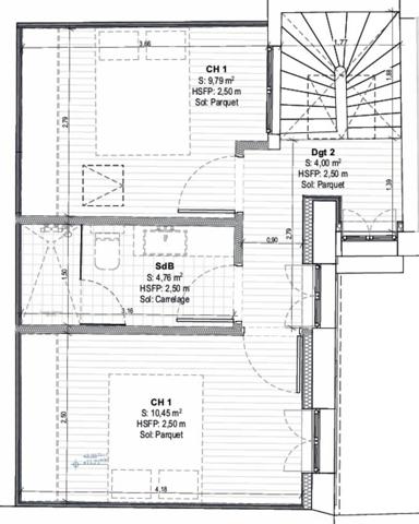 T3 Duplex fond de cour