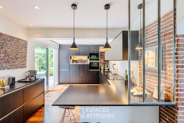 Villa d’architecte bois et brique dans un écrin de nature préservé à Soisy sous Montmorency