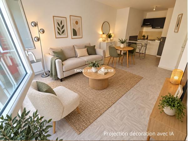 44470 THOUARE SUR LOIRE Appart. Thouare Sur Loire 2 pièce(s) 44.49 m2 Ultra centre - 1er étage Ascenseur