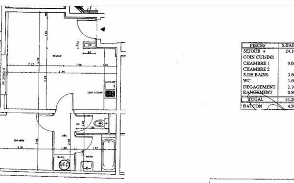 Appartement à louer    2 pièces • 41 m2 Gagny