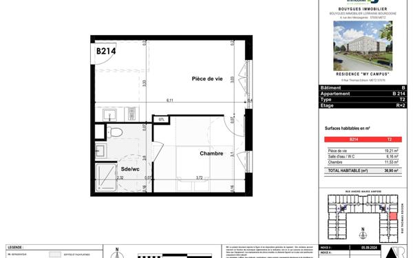 Appartement à vendre    2 pièces • 36,90 m2 Metz