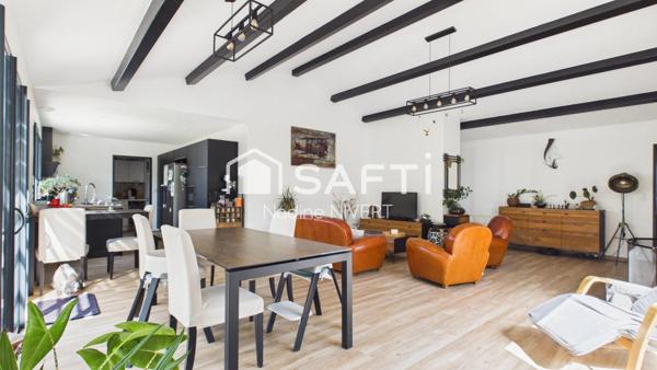 Maison plain-pied 133M2, 3 chambres, bureau, garage, jardin