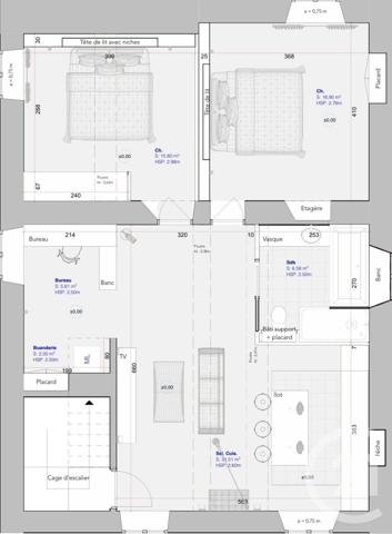 Appartement F3 à vendre  3 pièces - 75 m2 BASTIA - 202