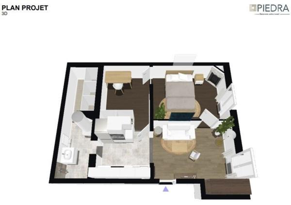 Appartement de type 2 pièces de 42m2 aux Chartrons