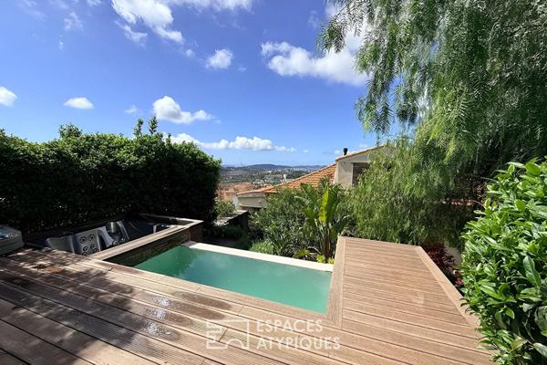 Villa vue rade sur les pentes du Faron