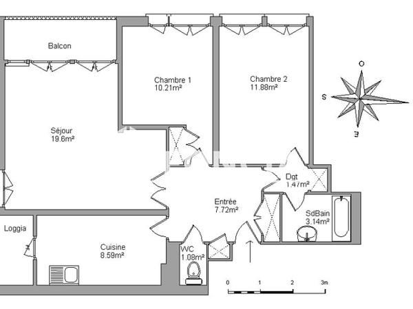 Location Appartement 3 pièces 63.69 m² - RUE ADJUDANT CHEF CHAMPION Salon De Provence 13300
