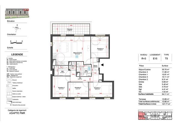 Appartement T5 neuf de 94,11 m² - Angoulême L'Houmeau - Vue Charente - Livraison fin 2027 Détails des diagnostics énergétiques