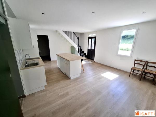 Maison 75m2 rénovée – 3 chambres – Jardin & confort moderne