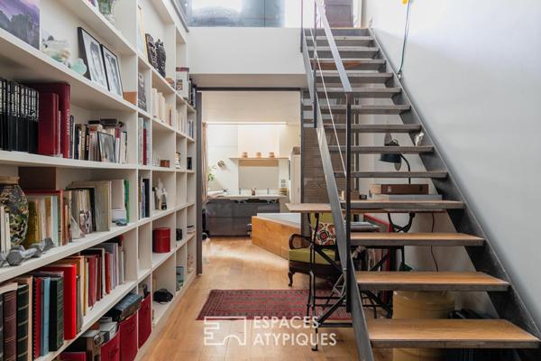 Loft contemporain avec véranda et jardin