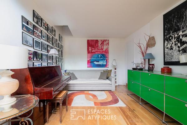 Loft contemporain avec véranda et jardin