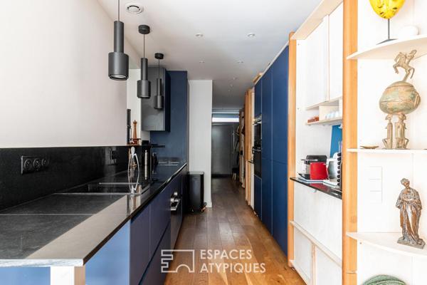 Loft contemporain avec véranda et jardin