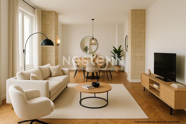 À vendre à Longjumeau : En centre ville, Appartement lumineux de 3 pièces à Longjumeau - balcon -parking - rangements