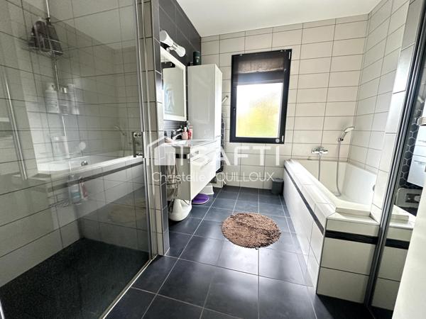 Maison plain pied, 4 chambres, garage, jardin clos