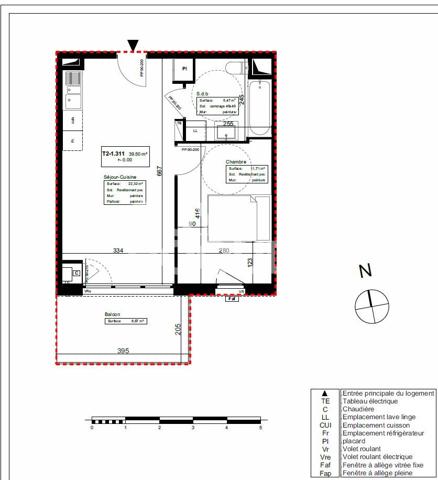 MAINVILLIERS T2 Neuf de 39.50m² avec balcon