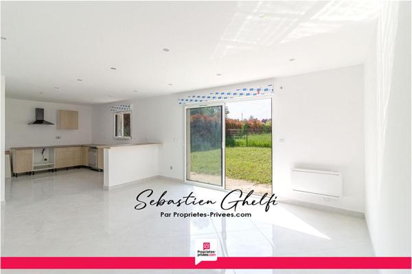 maison de plain-pied avec 3 chambres-cellier-garage-jardin