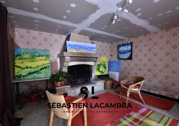 Le Fraysse (81430) Grande maison de village 5 pièces avec terrasse, garage et terrain boisé – Le Fraysse, proche Alban