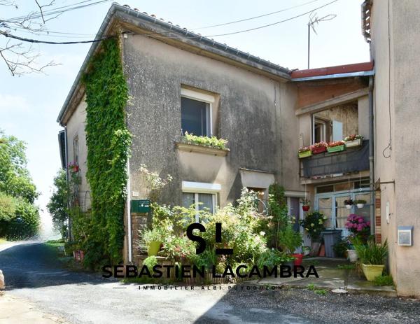 Le Fraysse (81430) Grande maison de village 5 pièces avec terrasse, garage et terrain boisé – Le Fraysse, proche Alban