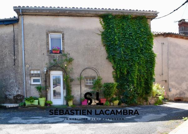 Le Fraysse (81430) Grande maison de village 5 pièces avec terrasse, garage et terrain boisé – Le Fraysse, proche Alban