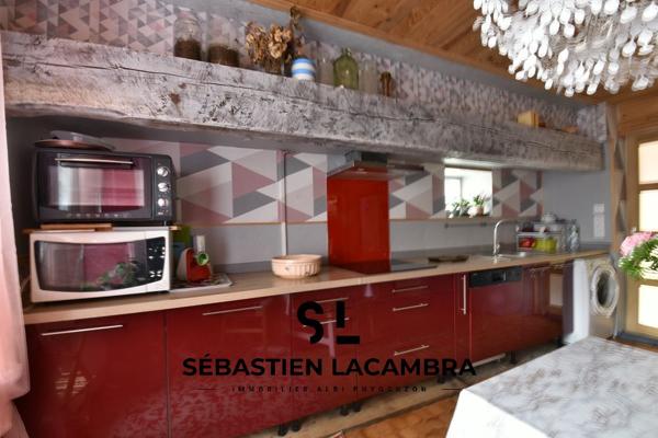 Le Fraysse (81430) Grande maison de village 5 pièces avec terrasse, garage et terrain boisé – Le Fraysse, proche Alban