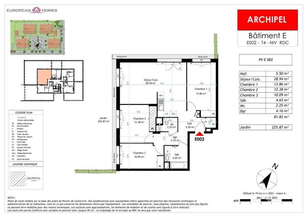 Appartement à vendre  4 pièces - 81,83 m2 LA VERPILLIERE - 38