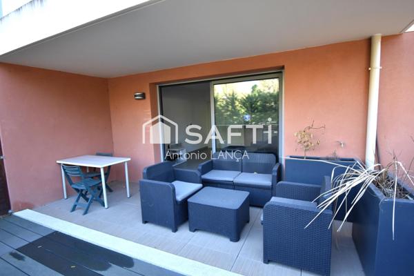 Résidence standing - T2 49m2 récent avec terrasse et box