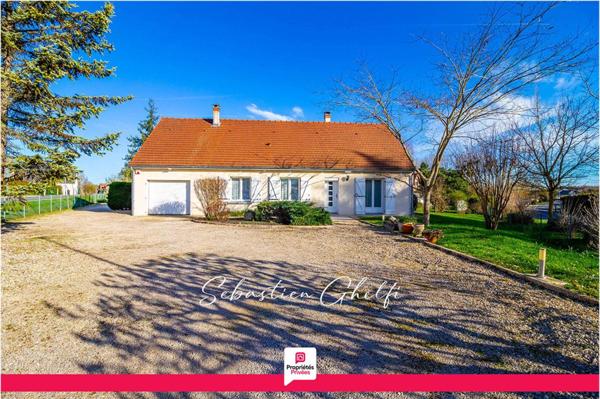 maison de plain-pied avec 2 chambres-garage-beau terrain de 1080 m²