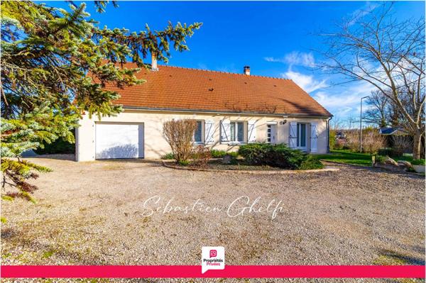 maison de plain-pied avec 2 chambres-garage-beau terrain de 1080 m²