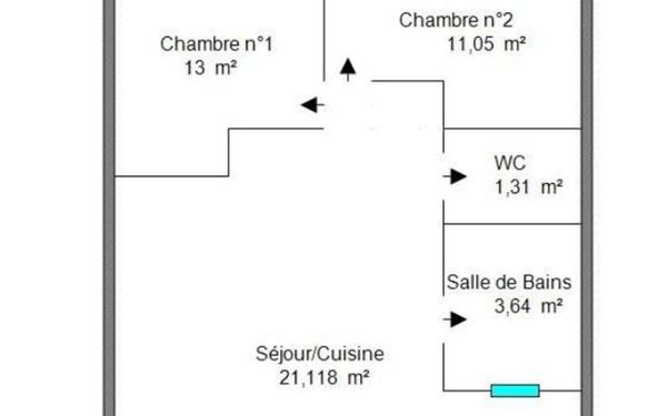 Appartement à vendre    3 pièces • 50,12 m2 Tarbes