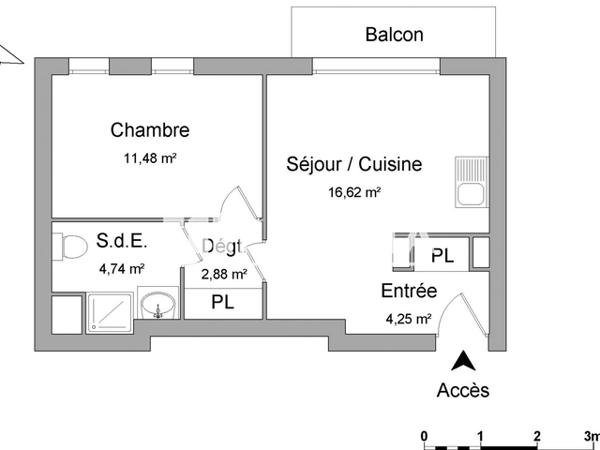 Location Appartement 2 pièces 39.97 m² - ZAC JEAN JAURES Colombelles 14460