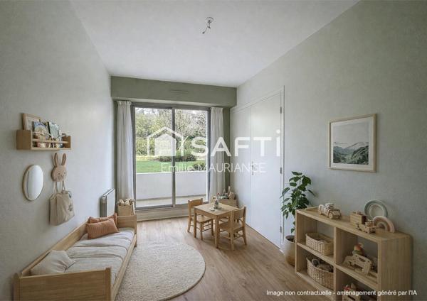 T4  87 m² traversant avec 2 balcons au calme