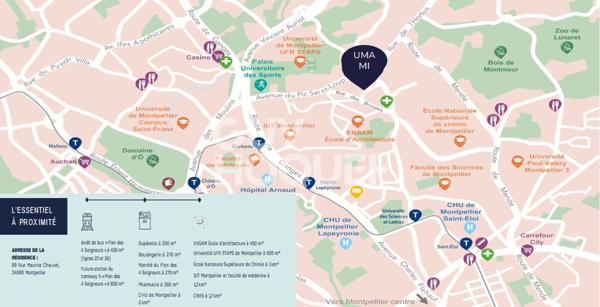 Appartement Montpellier 1 pièce(s) 20.29 m2