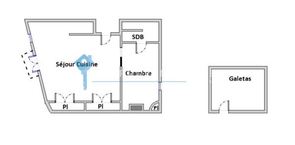 Appartement
                                                                                                                                                                                                                                                                                                                        1 pièce(s)                                                                                                                                                                                                          1 chambre(s)                                                                                                                                                                                                          33.3  m²