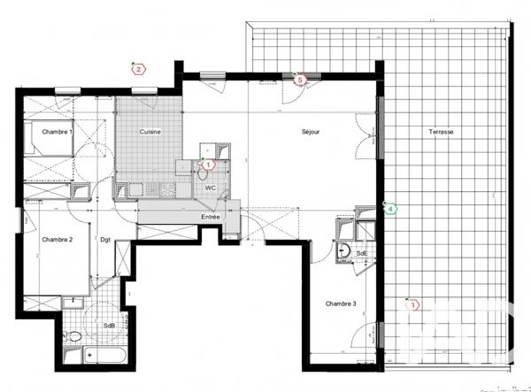 Appartement à vendre 4 pièces 100 m² Bobigny