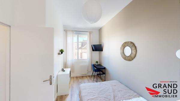 Chambre privée avec salle d'eau et wc privatif