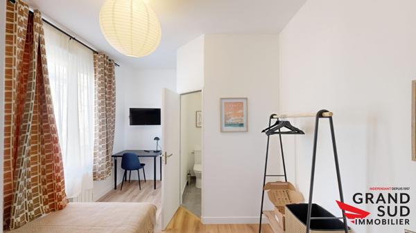 Chambre privée avec salle d'eau et wc privatif