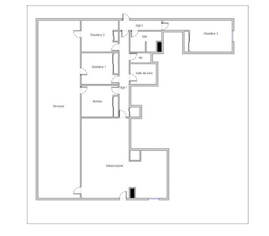 Appartement récent à vendre 5 pièces 95m2, grande terrasse MERIGNAC (33)