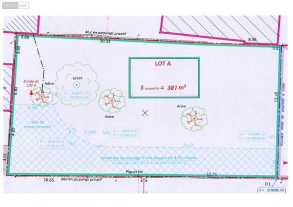 Terrain à Batir à vendre à Bras-Panon à la Réunion (97412), ref :