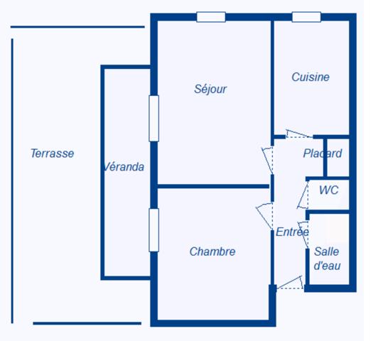 Millau (12100) APPARTEMENT T2 60 M² VENDU MEUBLÉ AVEC GRANDE TERRASSE