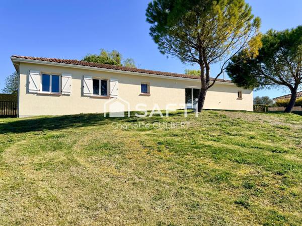 Maison de plain-pied 4 chambres et jardin