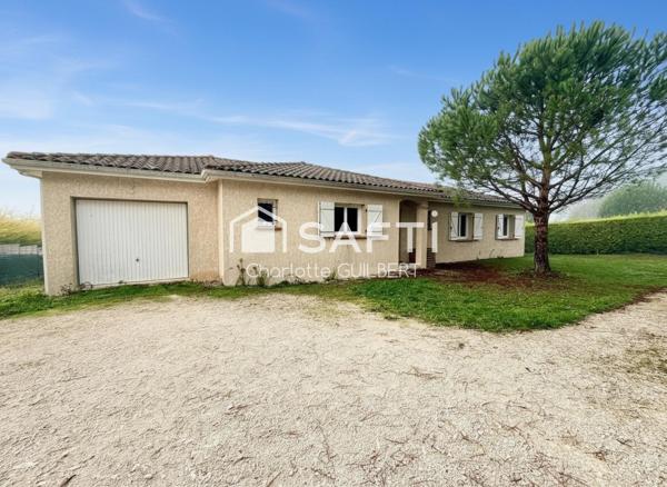 Maison de plain-pied 4 chambres et jardin