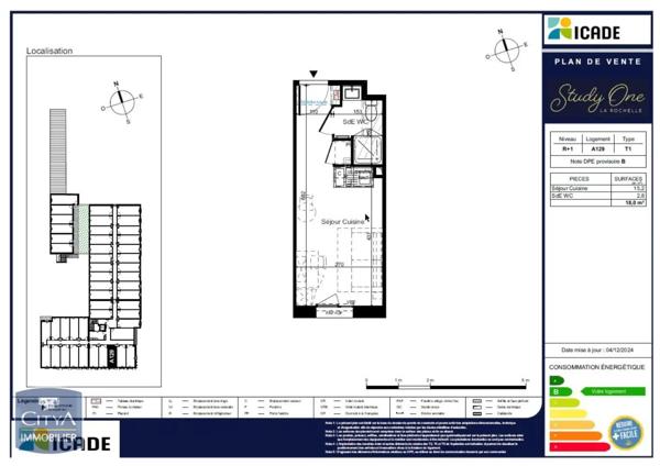 Appartement à louer 1 pièce 18m² La Rochelle (17000)