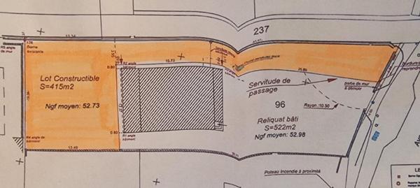 Terrain constructible de 415m² au Thor