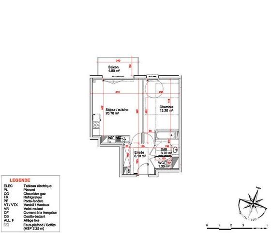 Appartement à vendre 2 pièces 45 m² Saint-Martin-Boulogne