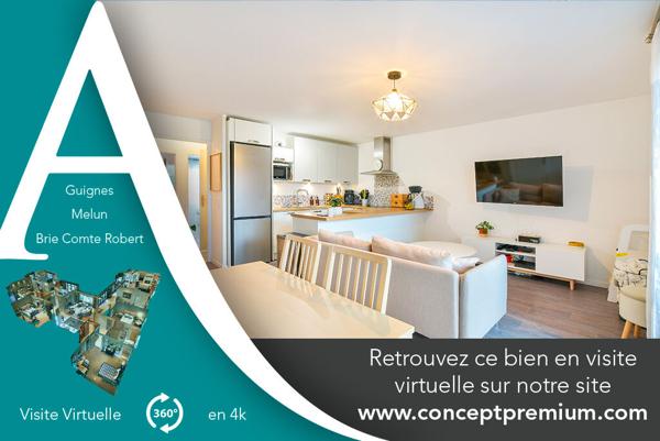 Appartement 3 pièces à vendre à Brie-Comte-Robert - Centre-ville, calme et lumineux