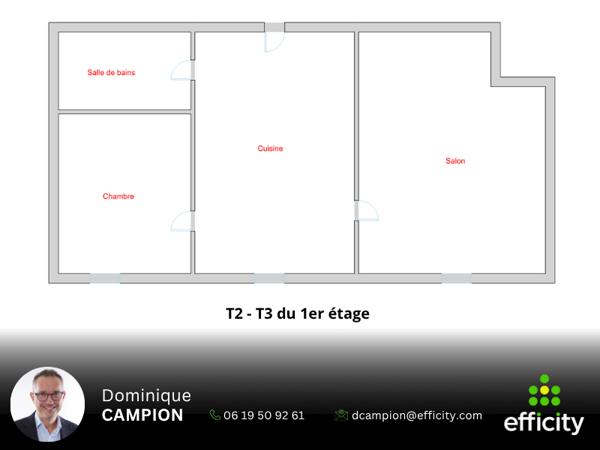 Immeuble 11 pièces - 161 m² Exclusivité efficity