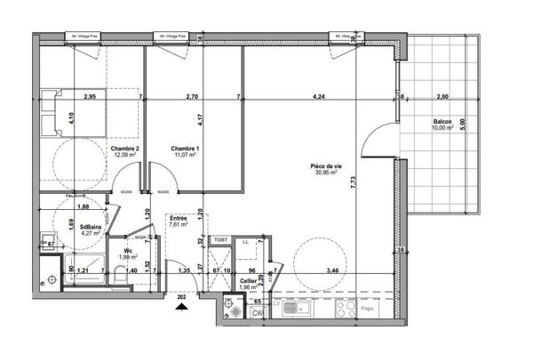 Appartement à vendre 3 pièces 70 m² Aumetz