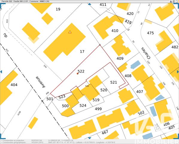 Terrain à vendre 1 440 m² Nîmes-Saint-Césaire