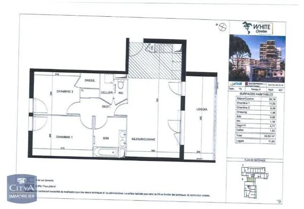Appartement à louer 3 pièces 63.62m² Marseille (13004)