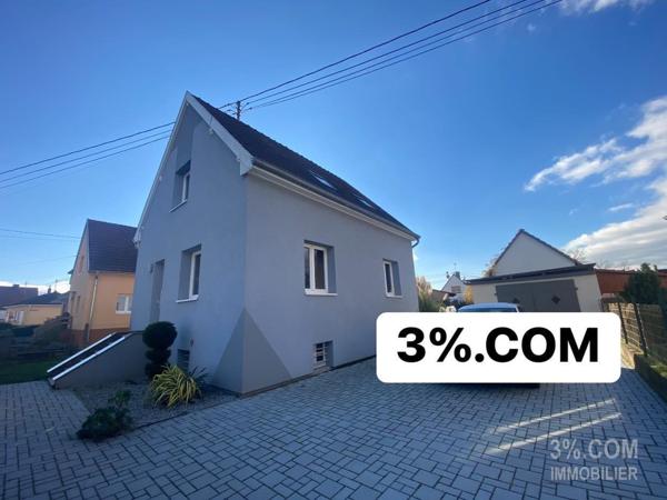 3%.COM Jolie maison avec jardin -dépendance sur 7,41 ares Mertzwiller (67580)