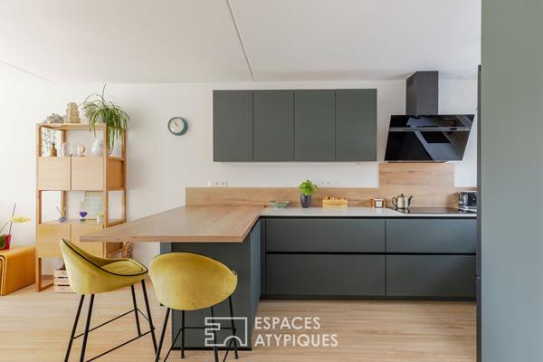 Loft contemporain avec terrasse et rooftop quartier Fonderie